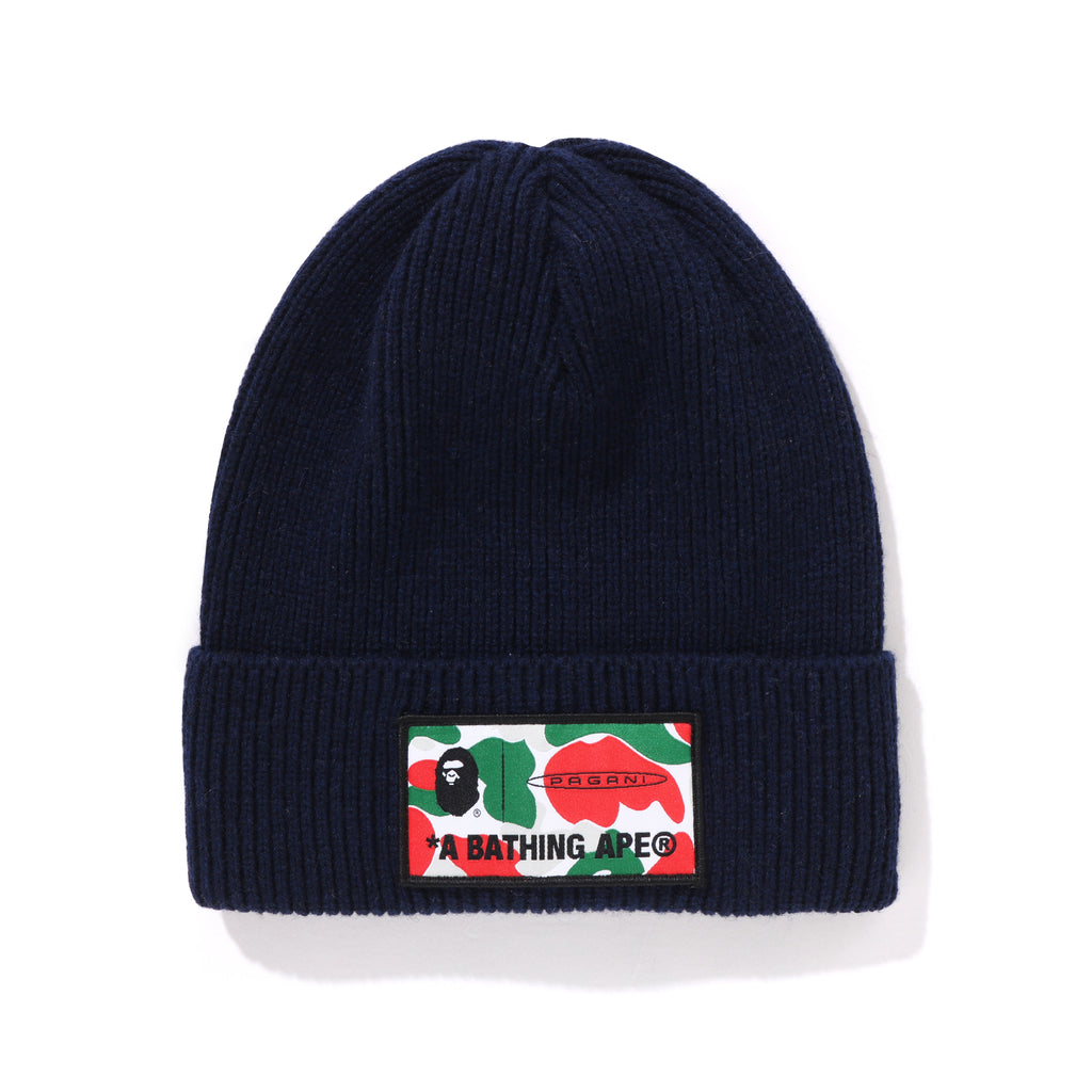 【瀬戸大橋店】 中古 A BATHING APE | アベイシングエイプ BAPE PAGANI LOGO BEANIE ネイビー サイズ：FreeSize 【118】 Pagani Utopia By BAPE Blue Beanie – Pagani Store