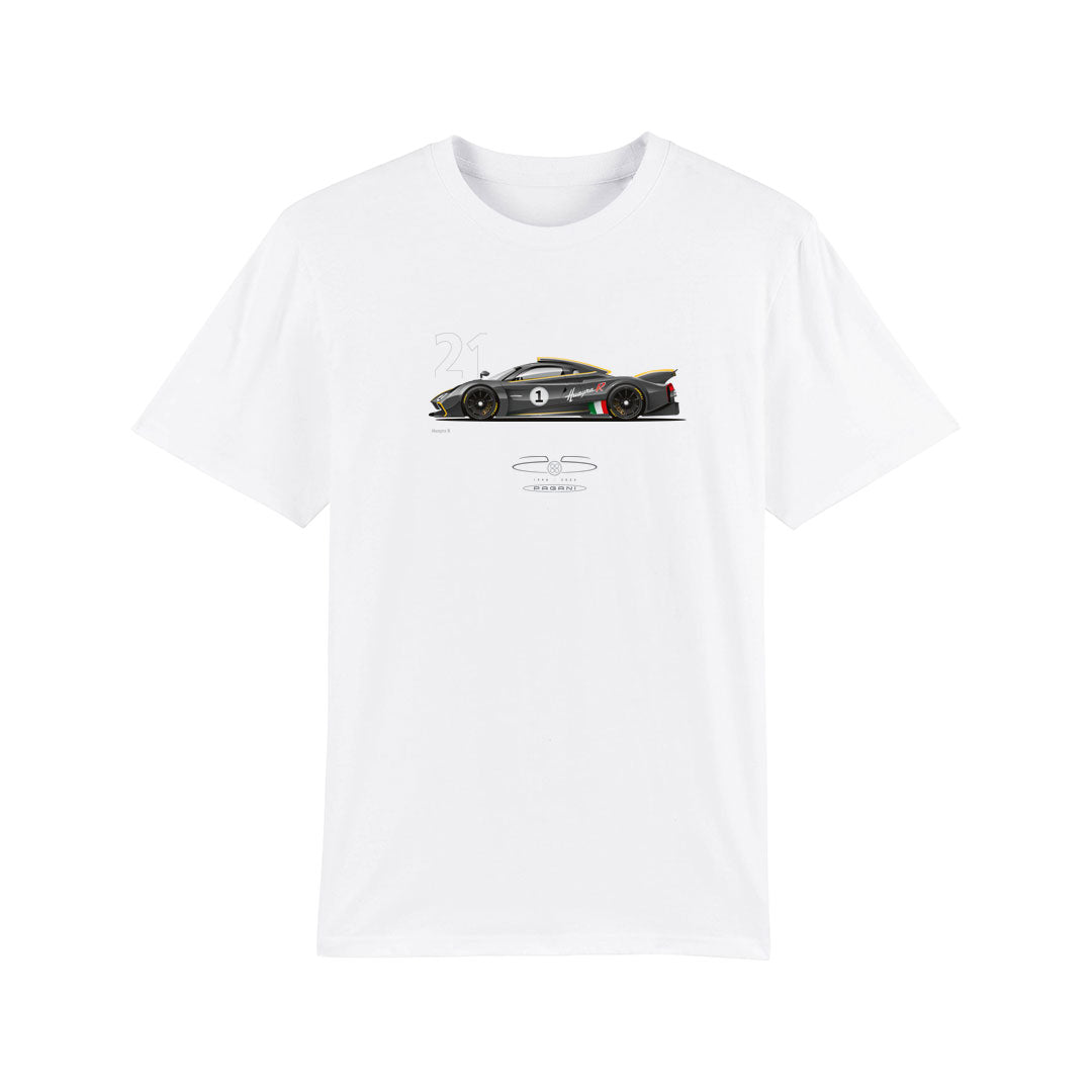 T-Shirt Huayra R Weiß – 25. Jahrestag