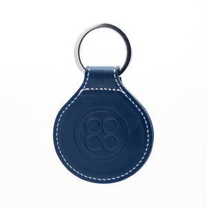 Leather key ring Navy