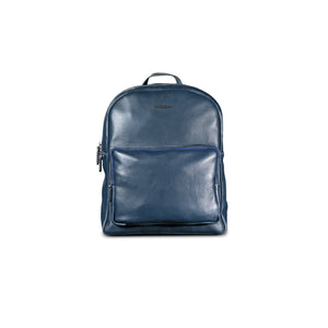 Rucksack aus Leder Marineblau