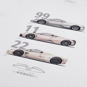 T-Shirt Zonda/Huayra/Utopia Weiß – 25. Jahrestag