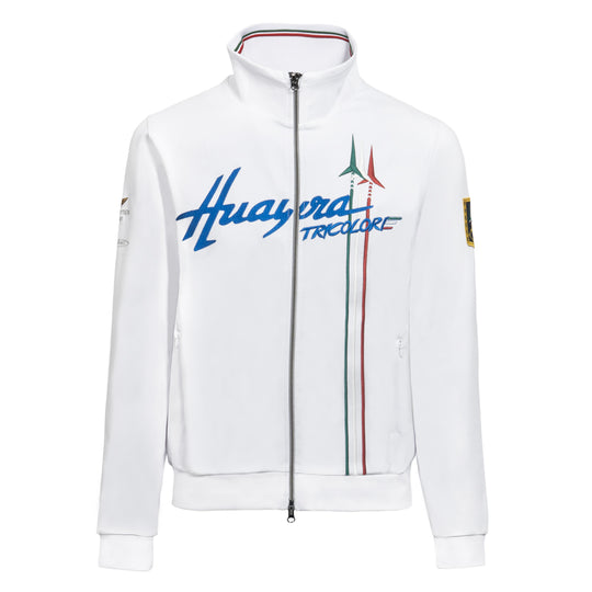 Felpa full zip Uomo Bianca | Huayra Tricolore Capsule