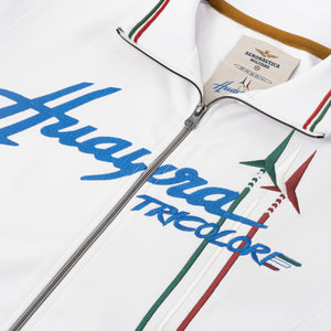 Weisses Herrensweatshirt Mit Durchgehendem Reissverschluss | Huayra Tricolore Capsule