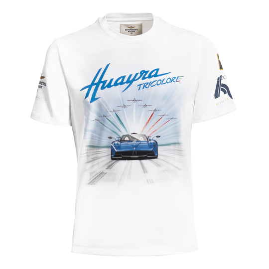T-shirt Commemorativa Uomo Bianca | Huayra Tricolore Capsule