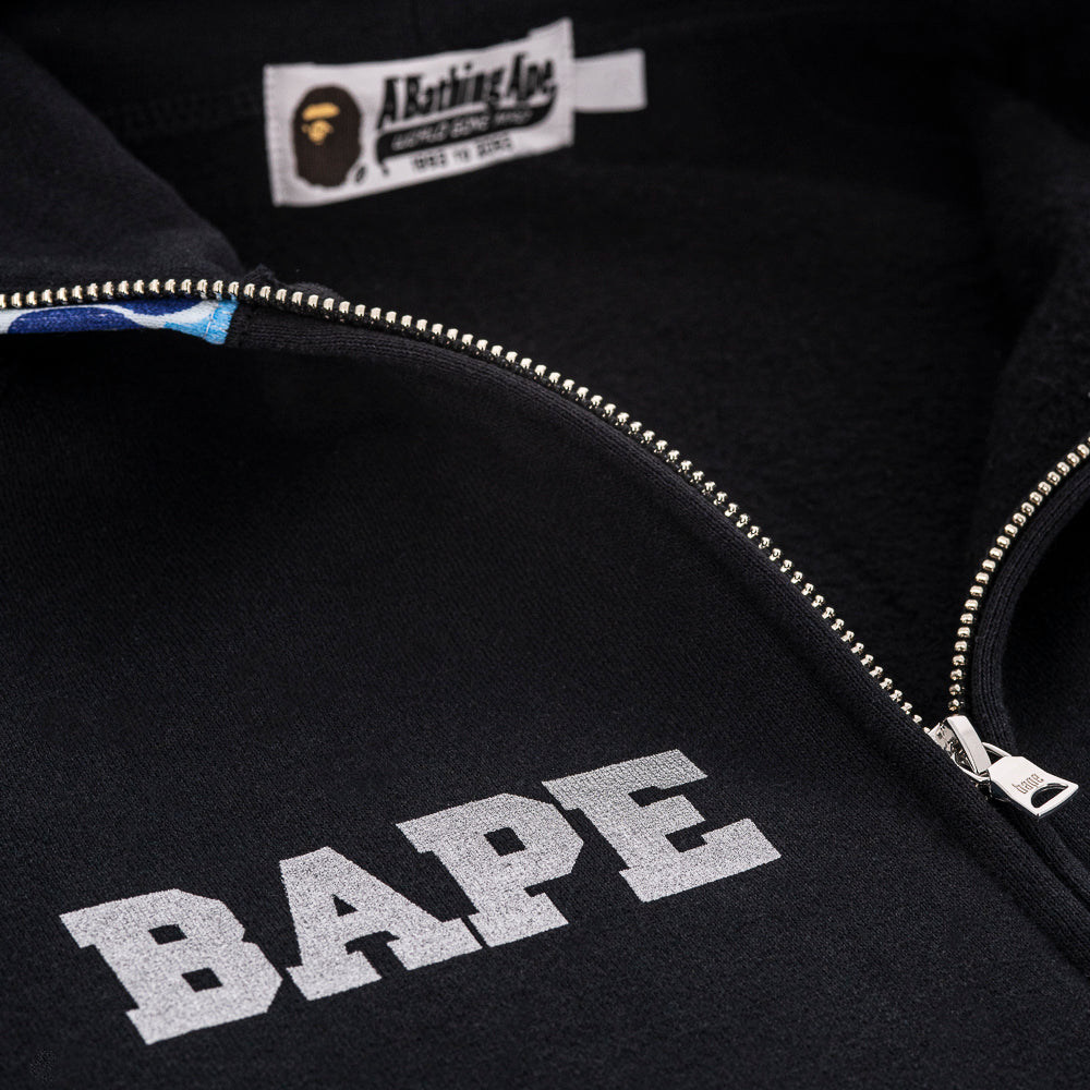 Sweat-shirt noir à capuche zippé pour homme | Collection Bape
