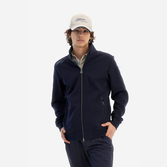 Sudadera con cremallera para hombre azul marino