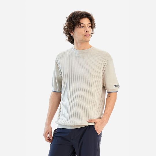 Camiseta tricot para hombre beige