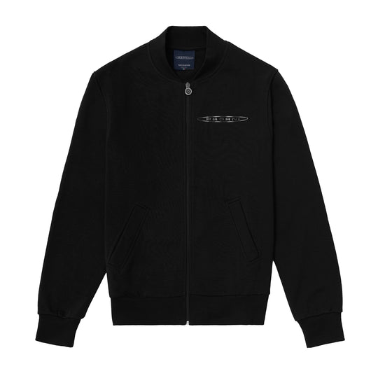 Felpa full-zip uomo basic nera | Team Collection