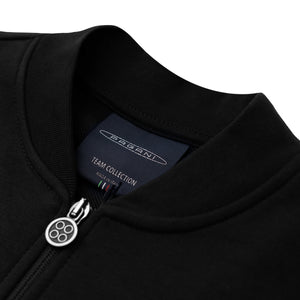 Herren-Basic-Sweatshirt Mit Durchgehendem Reissverschluss Schwarz | Team Collection