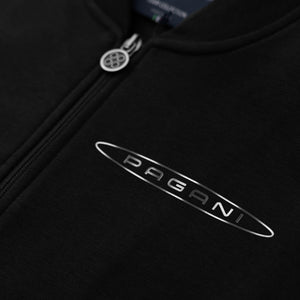 Herren-Basic-Sweatshirt Mit Durchgehendem Reissverschluss Schwarz | Team Collection