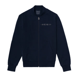 Herren-Basic-Sweatshirt Mit Durchgehendem Reissverschluss Blau | Team Collection