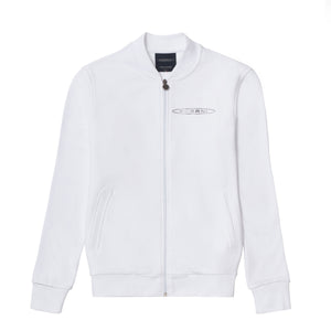 Sweat-Shirt Basique Avec Fermeture À Glissière Homme Blanc | Team Collection