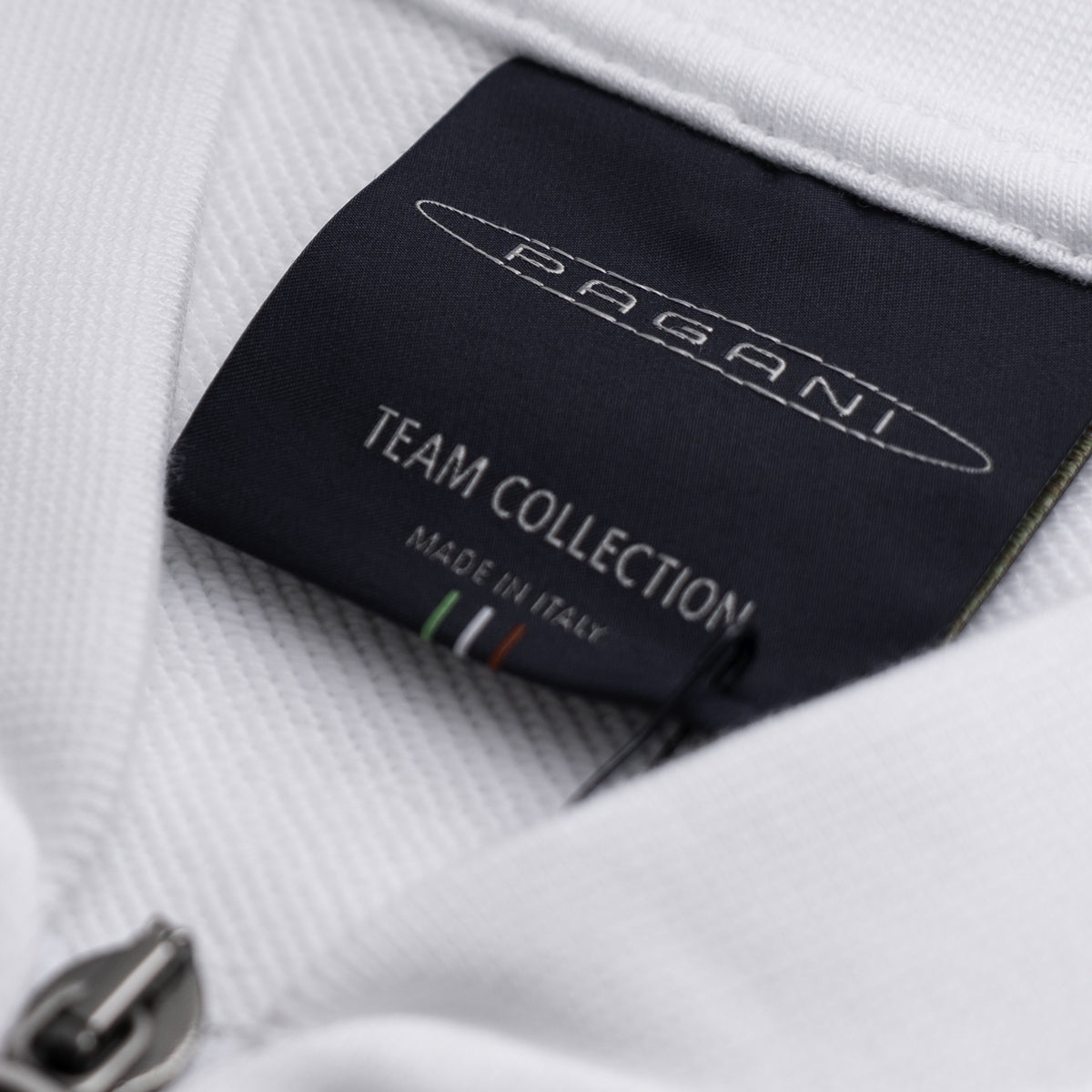 Herren-Basic-Sweatshirt Mit Durchgehendem Reissverschluss Weiß | Team Collection
