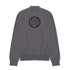 Herren-Basic-Sweatshirt Mit Durchgehendem Reissverschluss Grau | Team Collection