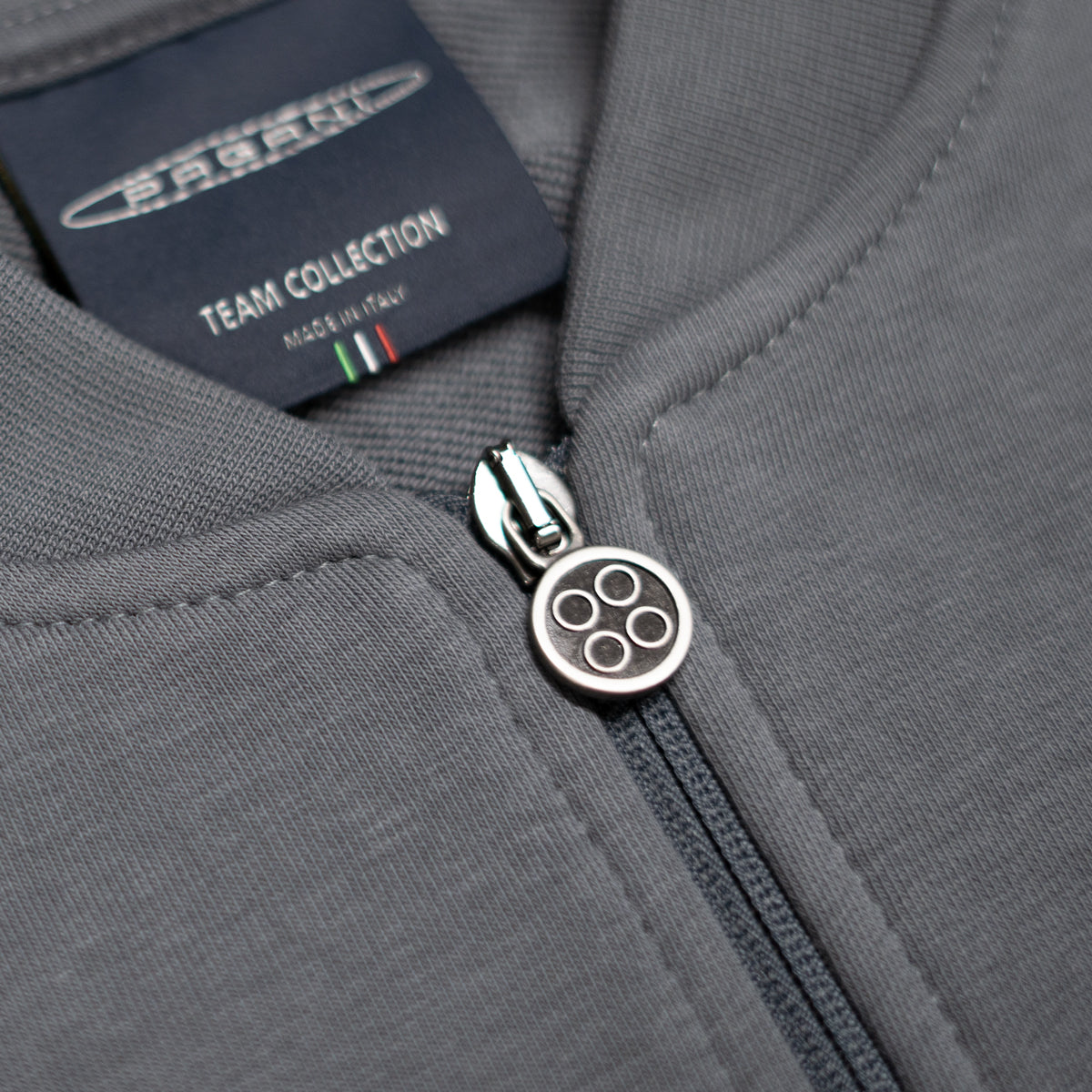 Herren-Basic-Sweatshirt Mit Durchgehendem Reissverschluss Grau | Team Collection