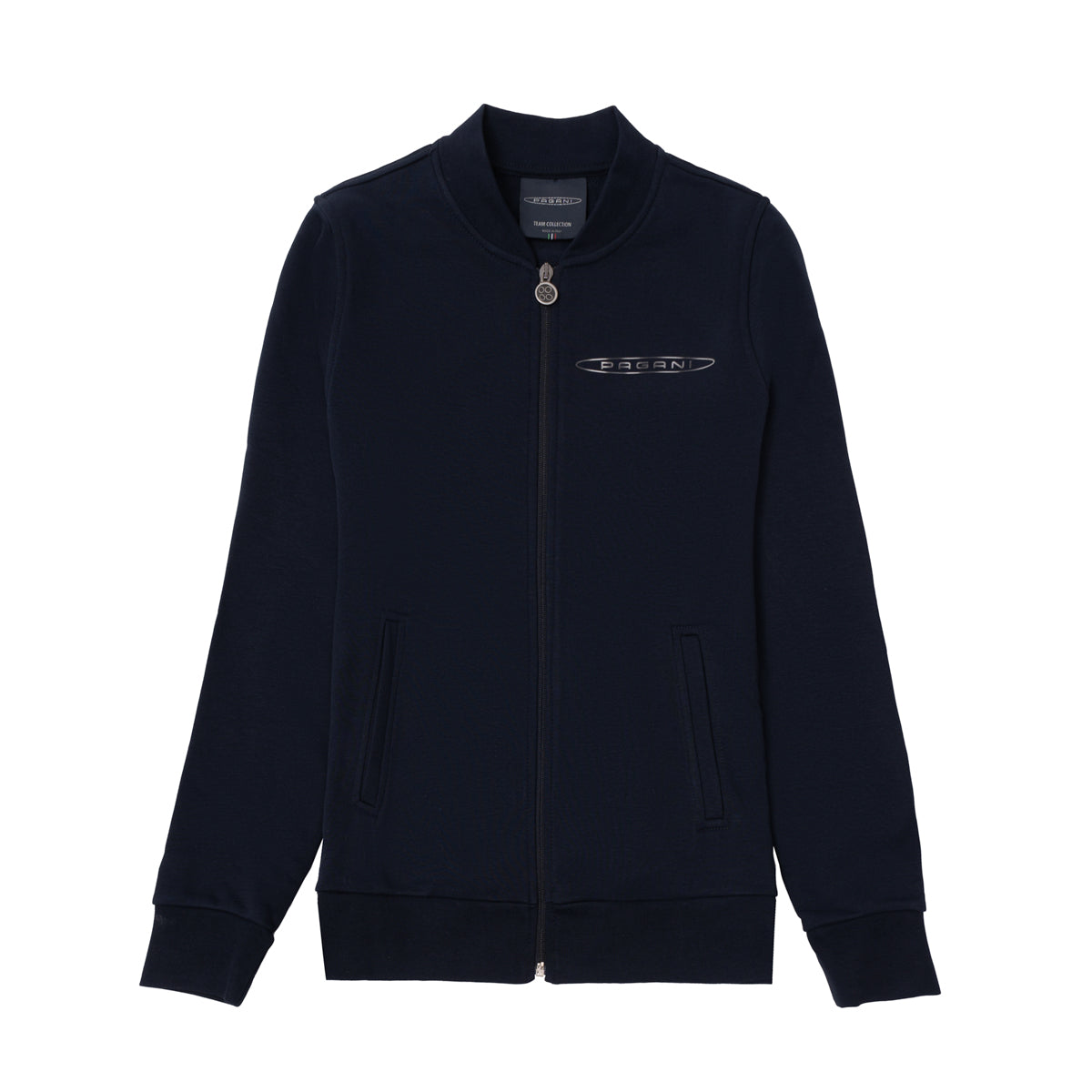 Damen-Basic-Sweatshirt Mit Durchgehendem Reissverschluss Schwarz | Team Collection