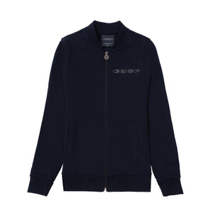 Damen-Basic-Sweatshirt Mit Durchgehendem Reissverschluss Schwarz | Team Collection