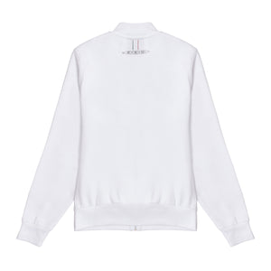 Sweat-shirt basique avec fermeture à glissière femme blanc | Team Collection