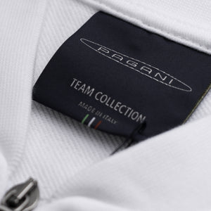 Sweat-shirt basique avec fermeture à glissière femme blanc | Team Collection