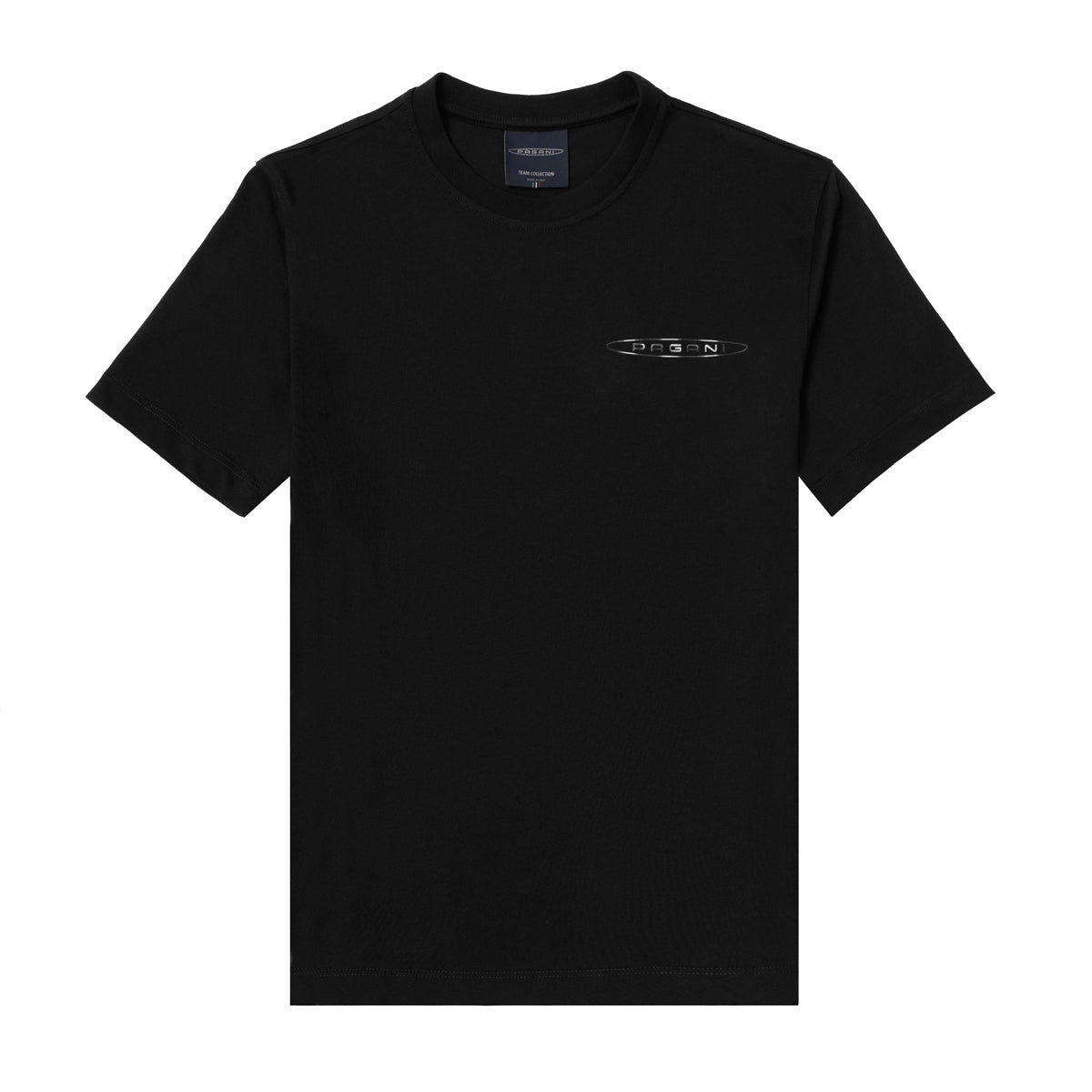 Herren-T-Shirt Mit Seitlichem Logo Schwarz | Team Collection