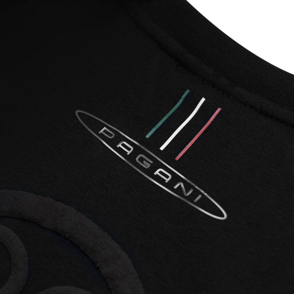 Herren-T-Shirt Mit Seitlichem Logo Schwarz | Team Collection