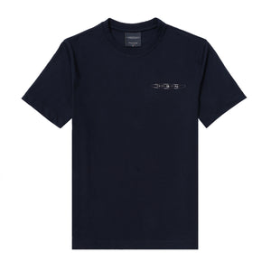 T-shirt uomo logo laterale blu | Team Collection
