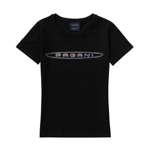 Camiseta para mujer negra con purpurina | Team Collection