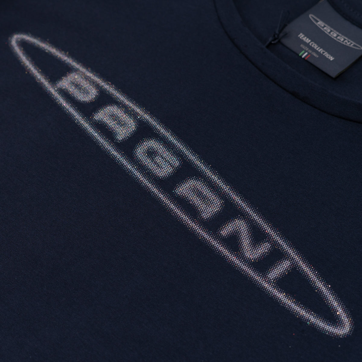 Damen-T-Shirt Mit Glitzer Blau | Team Collection