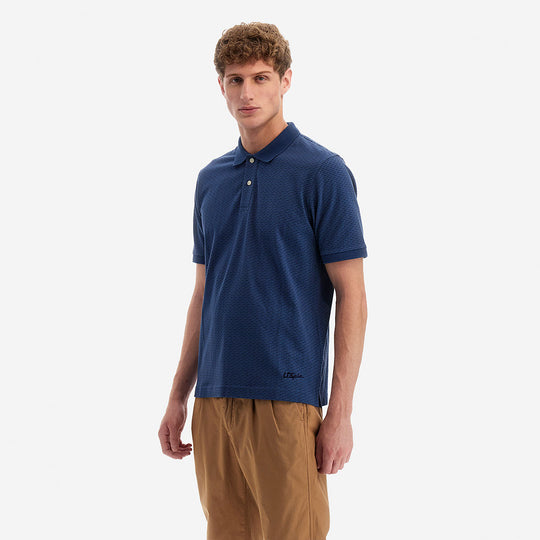 Polo da Uomo Stampa All Over Blu Avio | Utopia Capsule by La Martina