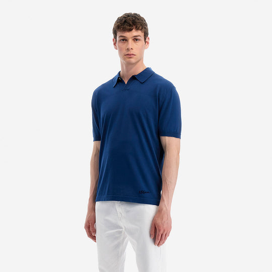 Polo Tricot da Uomo Blu Avio | Utopia Capsule by La Martina