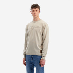 Men's Crewneck Sweater Cream | Utopia Capsule by La Martina