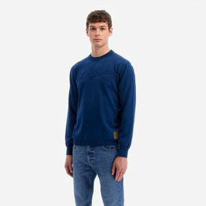 Men's Crewneck Sweater Avio Blue | Utopia Capsule by La Martina