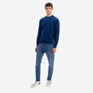 Men's Crewneck Sweater Avio Blue | Utopia Capsule by La Martina