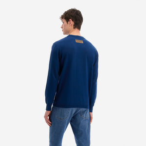 Men's Crewneck Sweater Avio Blue | Utopia Capsule by La Martina