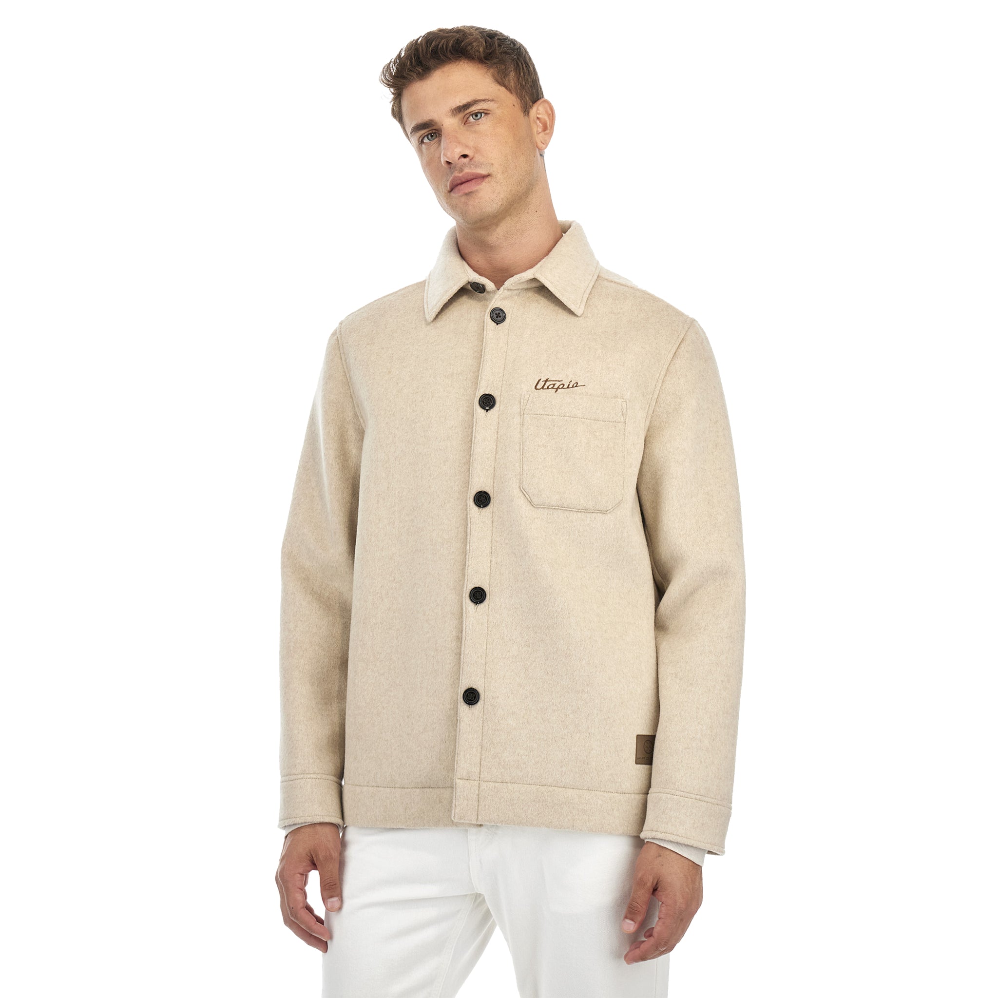 Cream Wool and Cashmere Overshirt | Utopia Capsule by La Martina