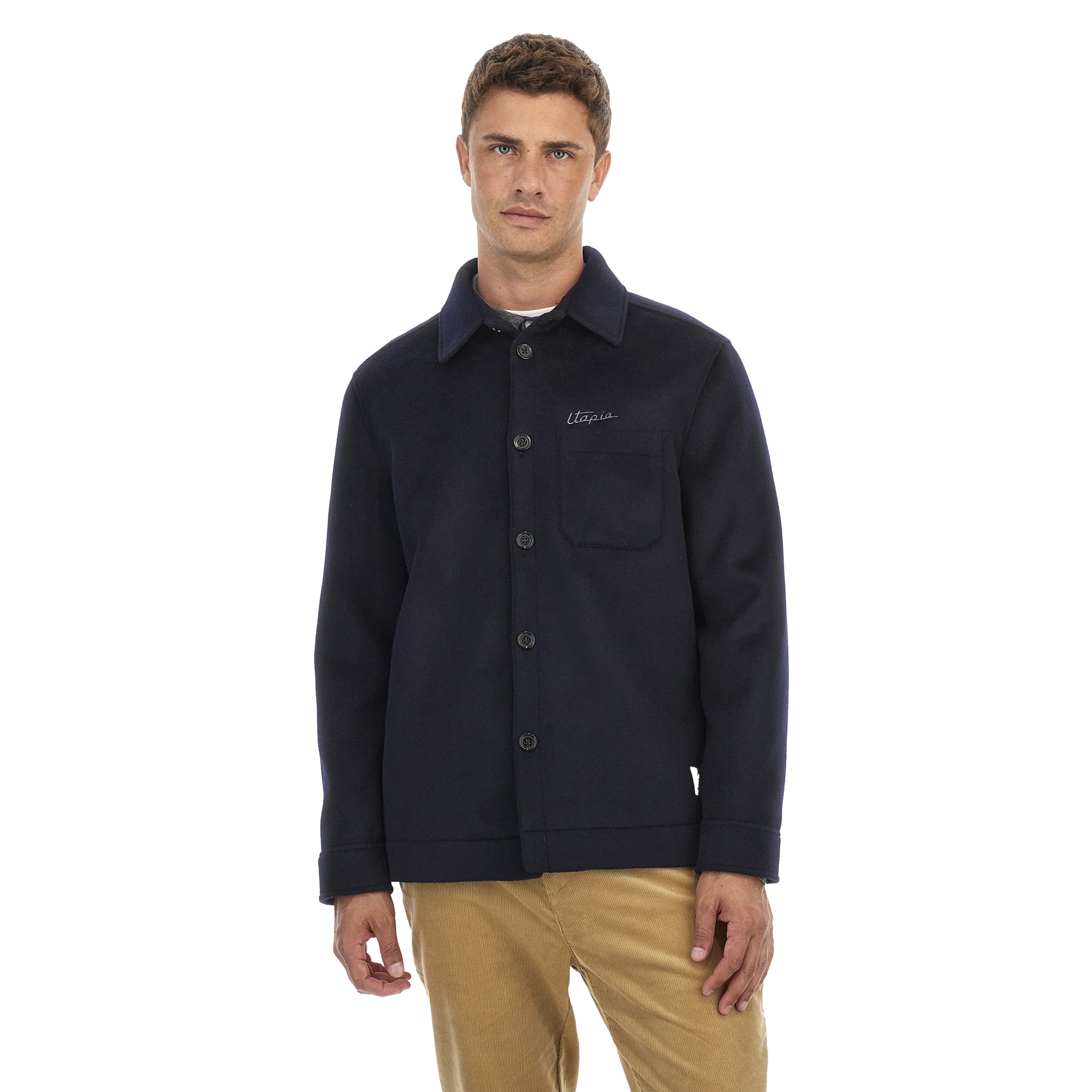 Navy Blue Wool and Cashmere Overshirt | Utopia Capsule by La Martina