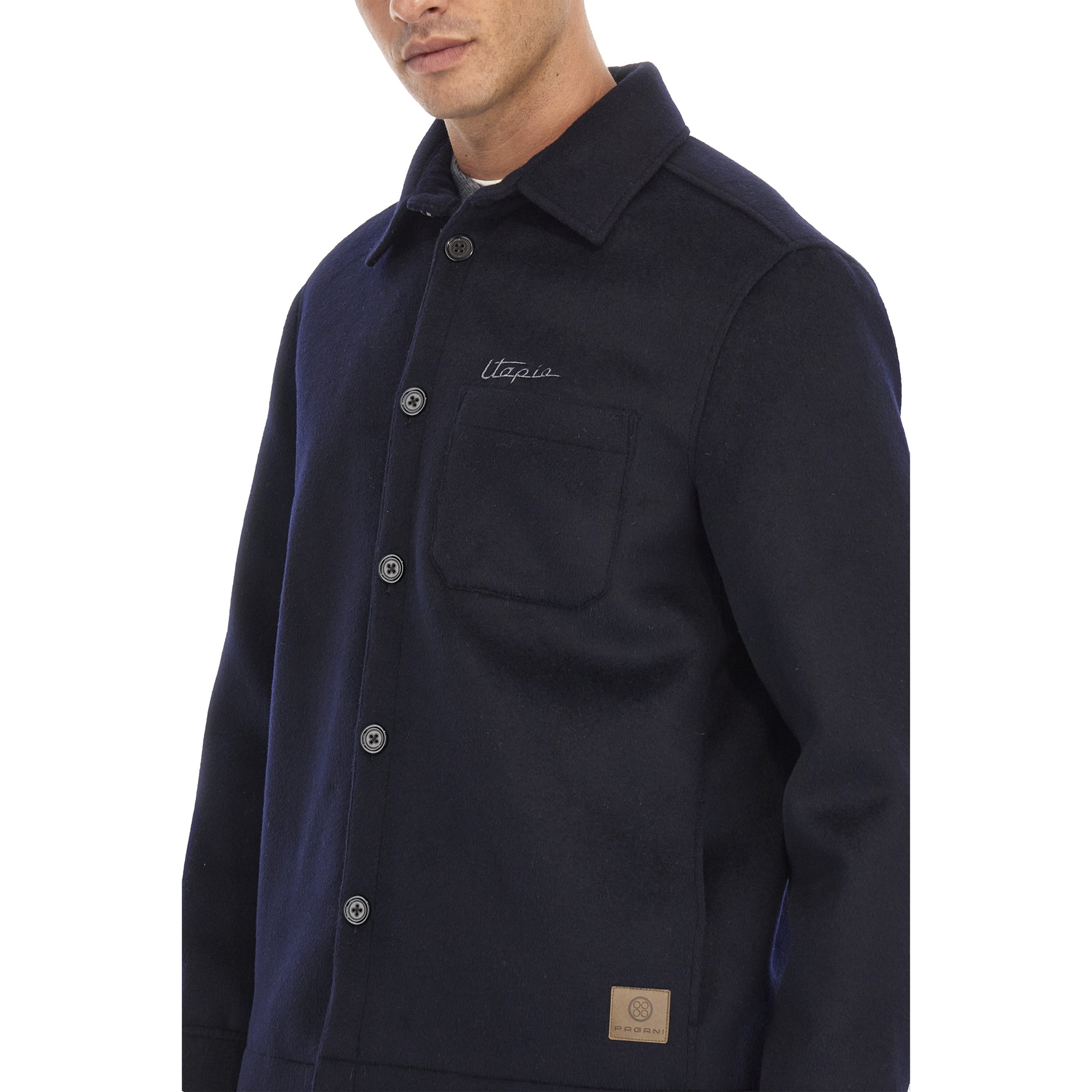 Navy Blue Wool and Cashmere Overshirt | Utopia Capsule by La Martina