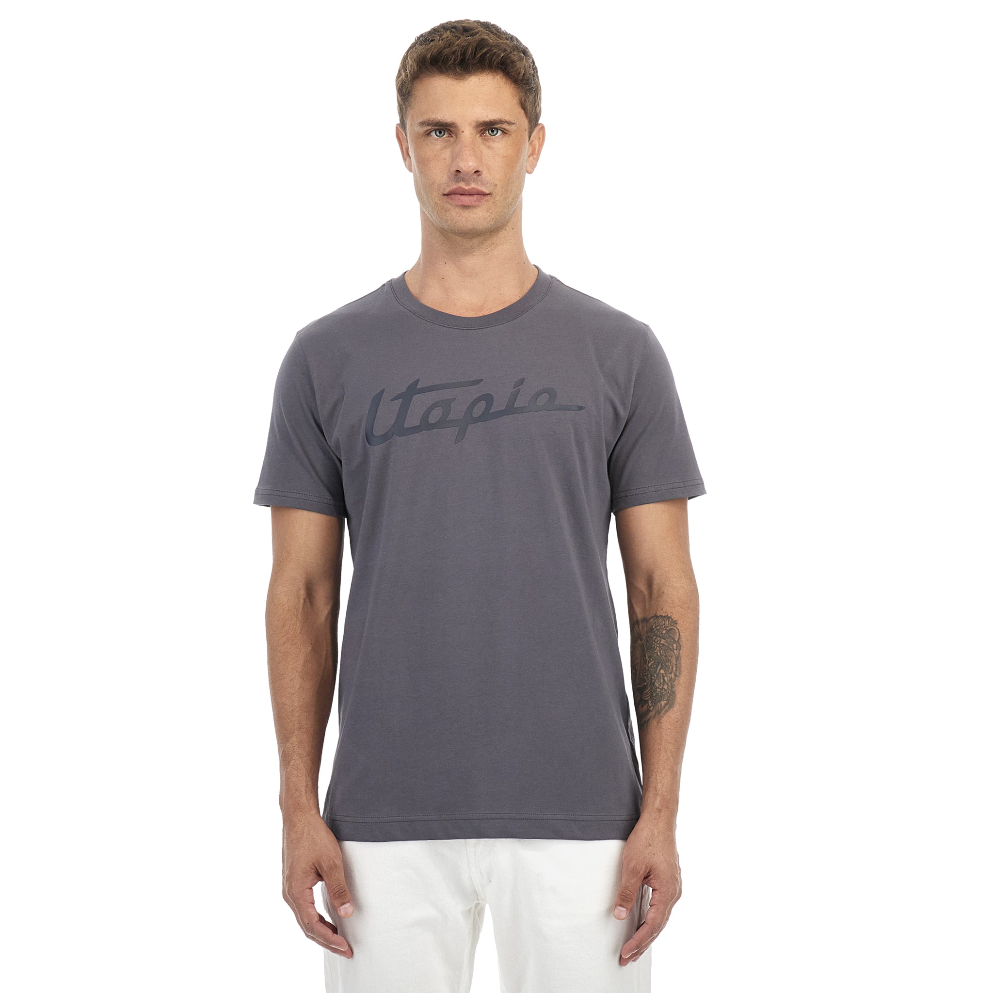 Camiseta para hombre gris oscuro | Cápsula Utopia by La Martina