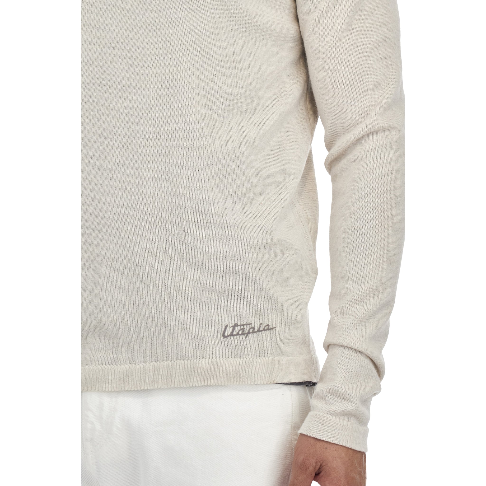 Langärmeliges Herren-Poloshirt Creme | Utopia Capsule by La Martina