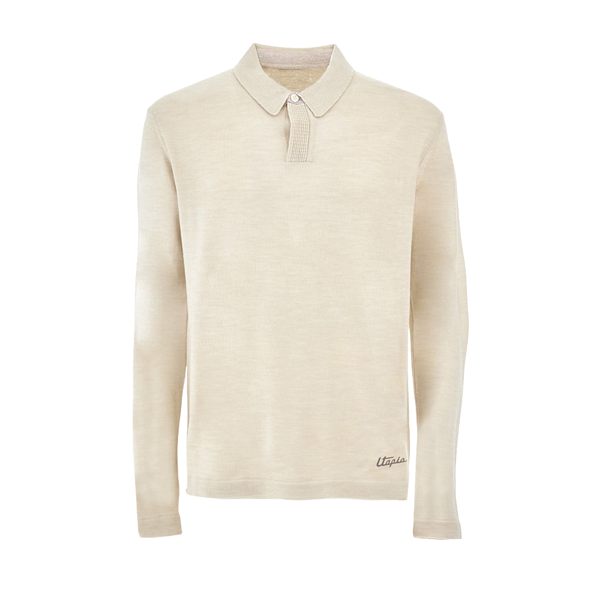 Men’s Cream Long-Sleeve Polo Shirt | Utopia Capsule by La Martina