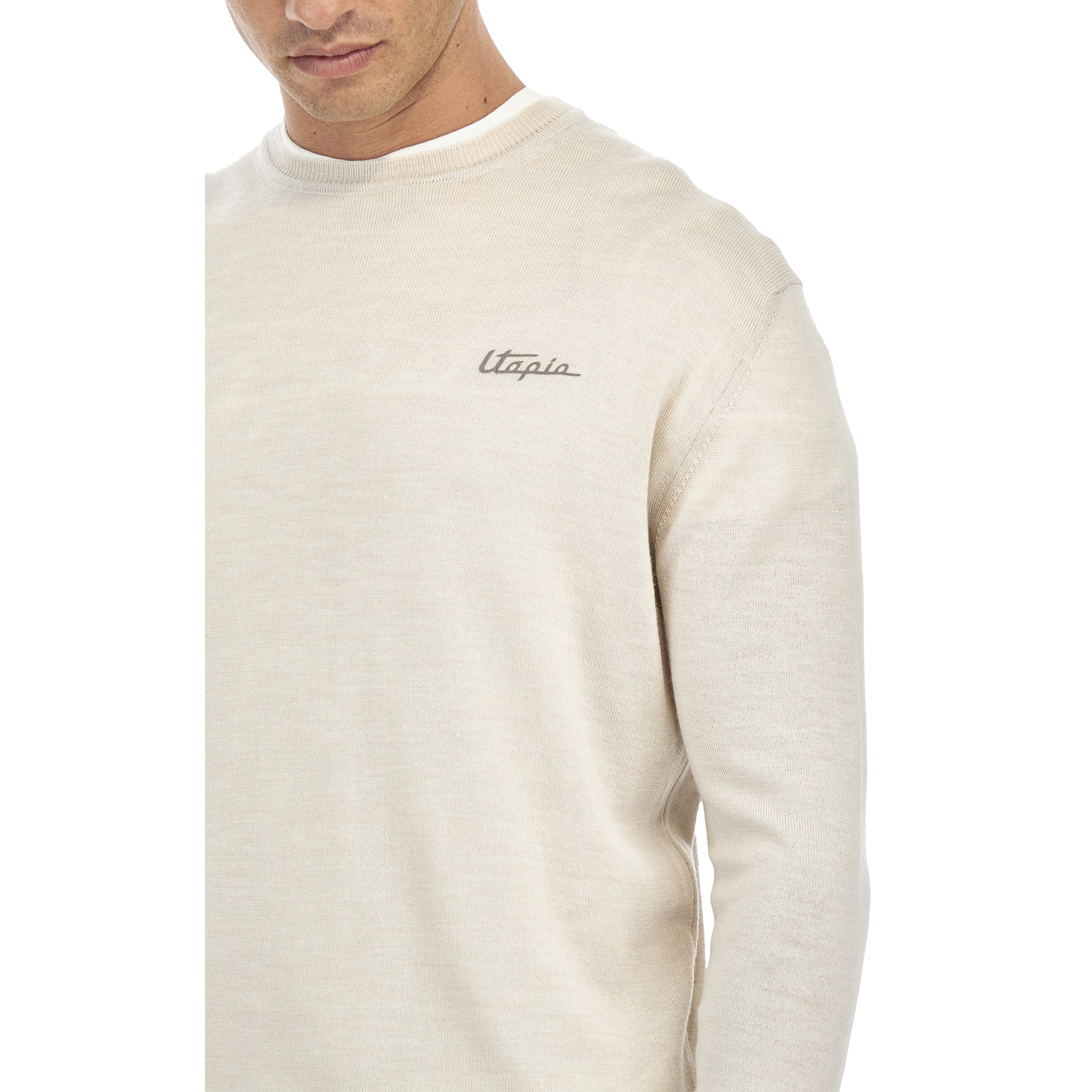 Cream Wool Crew-Neck Sweater | Utopia Capsule by La Martina