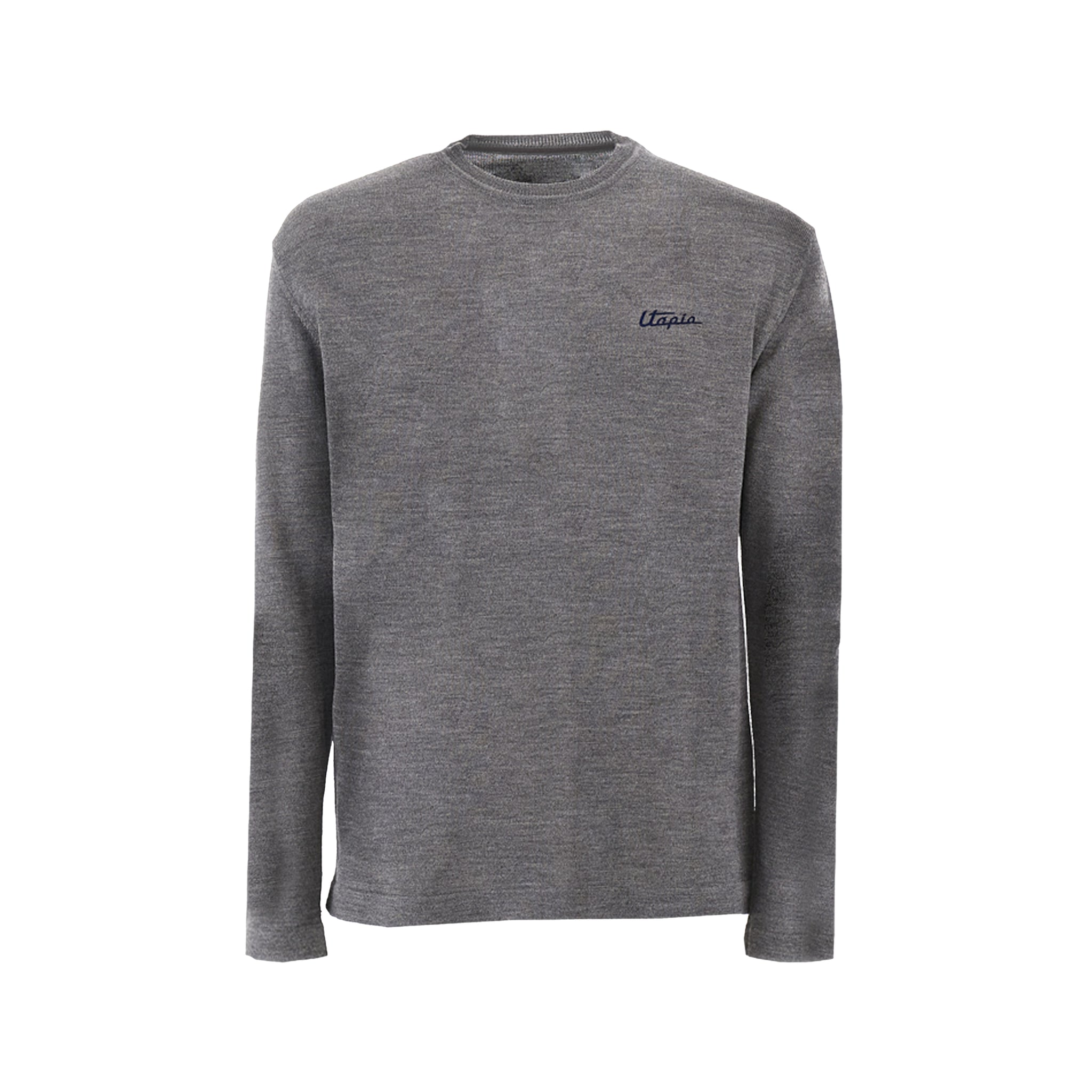 Dark Gray Wool Crew-Neck Sweater | Utopia Capsule by La Martina