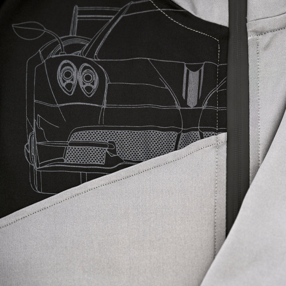 Sweat-shirt gris zippé pour homme | Collection Huayra BC