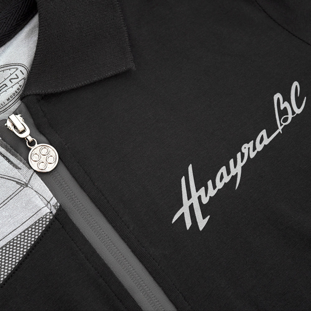 Polo de punto de algodón negro para mujer | Colección Huayra BC