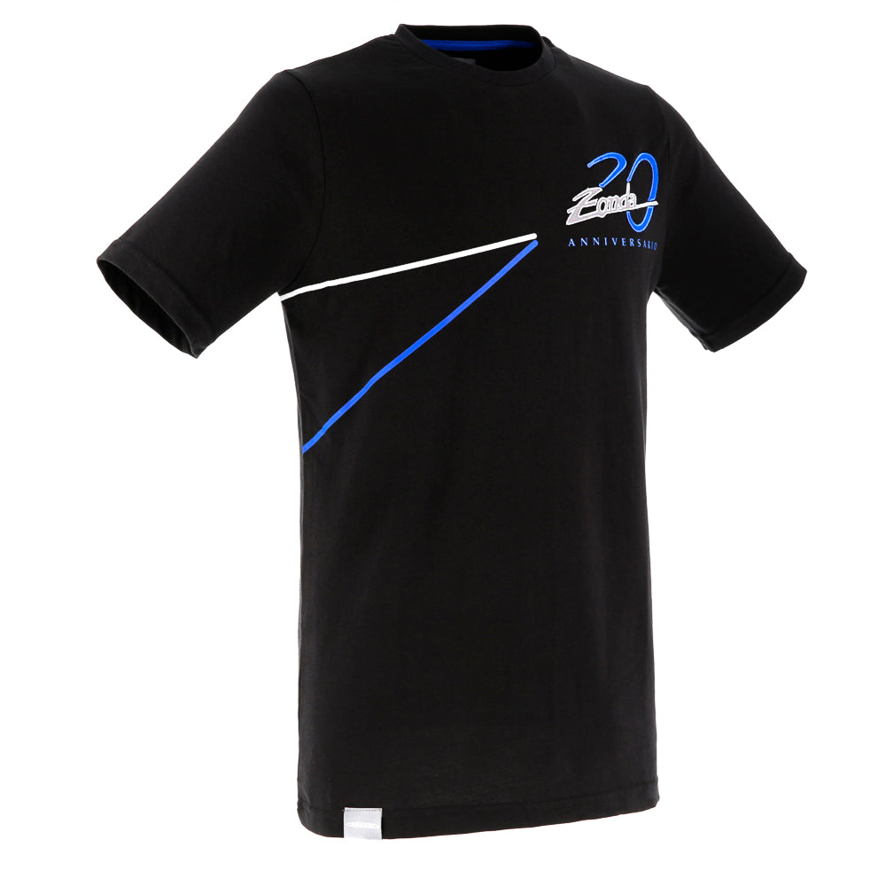 T-shirt 20e anniversaire noir pour homme | 20e anniversaire de la Zonda