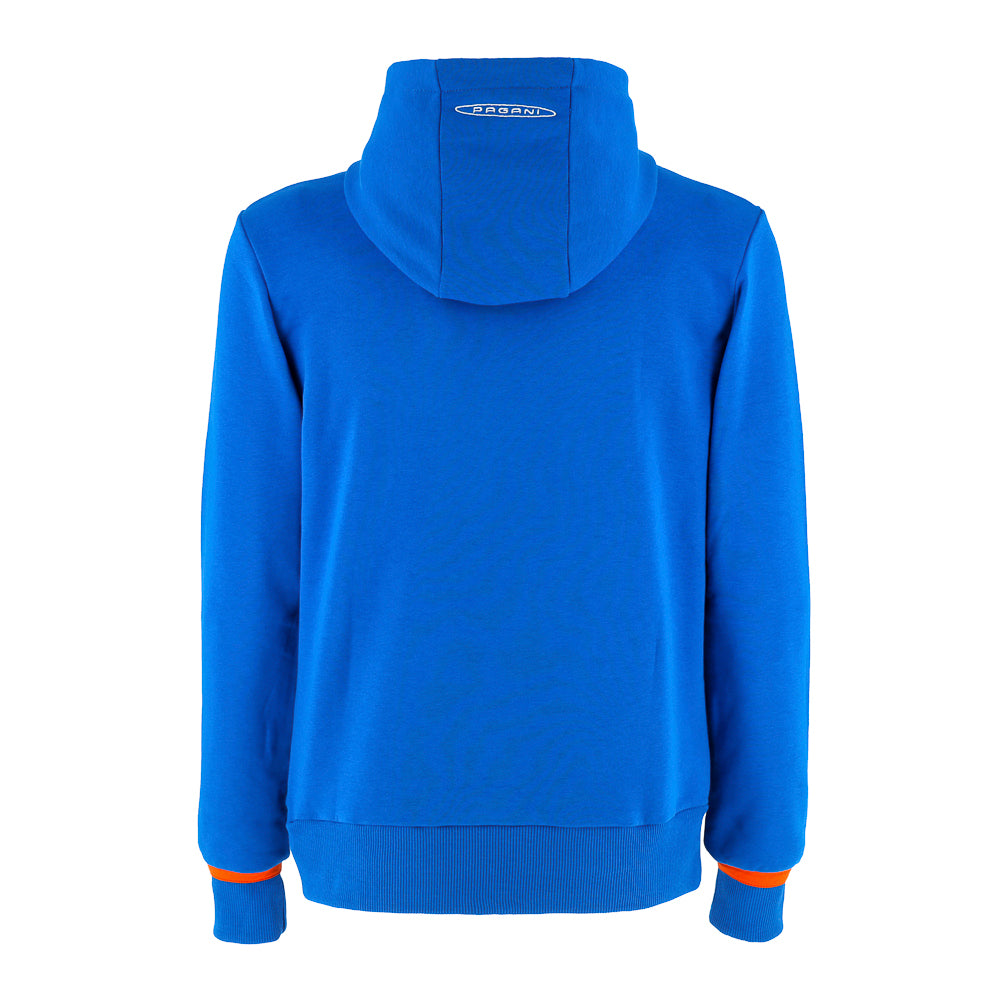 Sweat-shirt bleu avec capuche Zonda C12 pour homme | 20e anniversaire de la Zonda