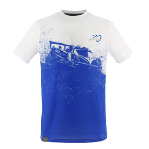 Camiseta Zonda R bocetos azul/blanca para hombre | 20° aniversario del Zonda