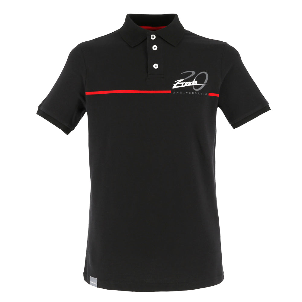 Men's black Zonda Cinque polo shirt | Zonda 20th Anniversary