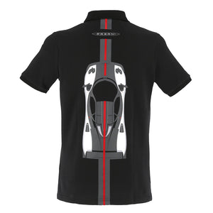 Polo noir Zonda Cinque pour homme | 20e anniversaire de la Zonda