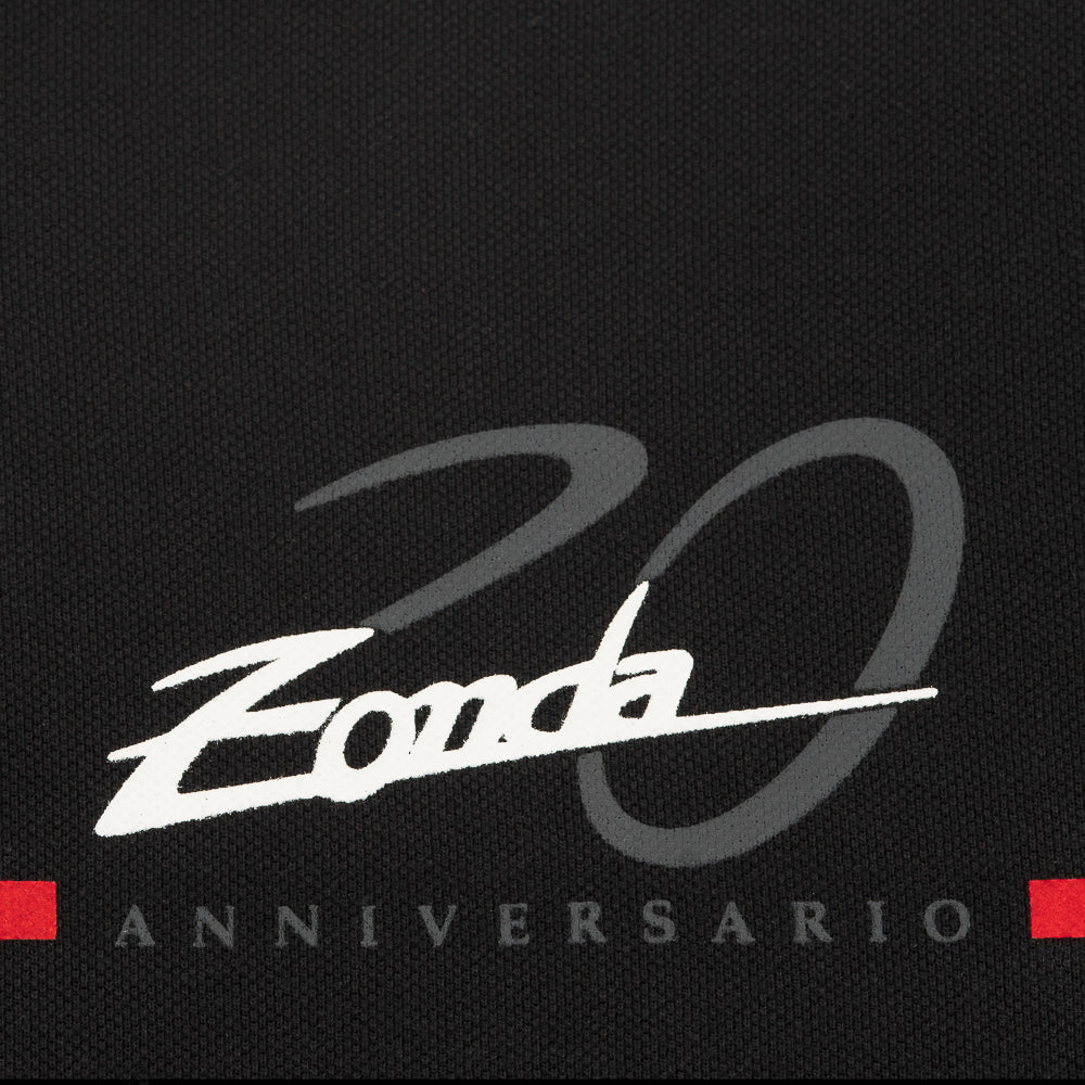 Polo Zonda Cinque negro para hombre | 20° aniversario del Zonda